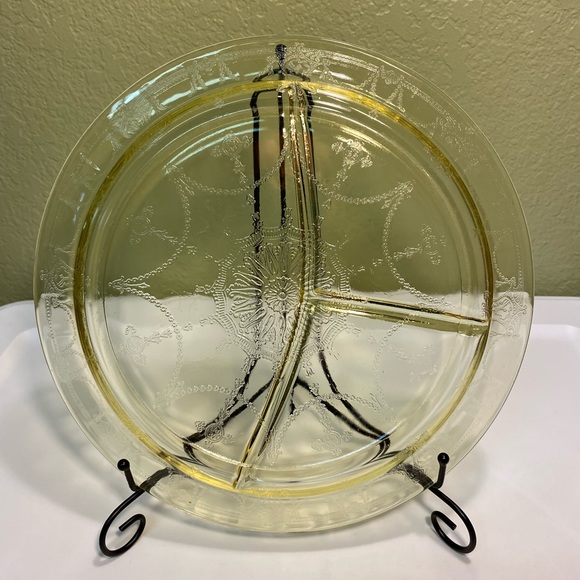 Vintage Anchor Hocking Dancing Ballerina Divided Plate - Picture 2 of 10